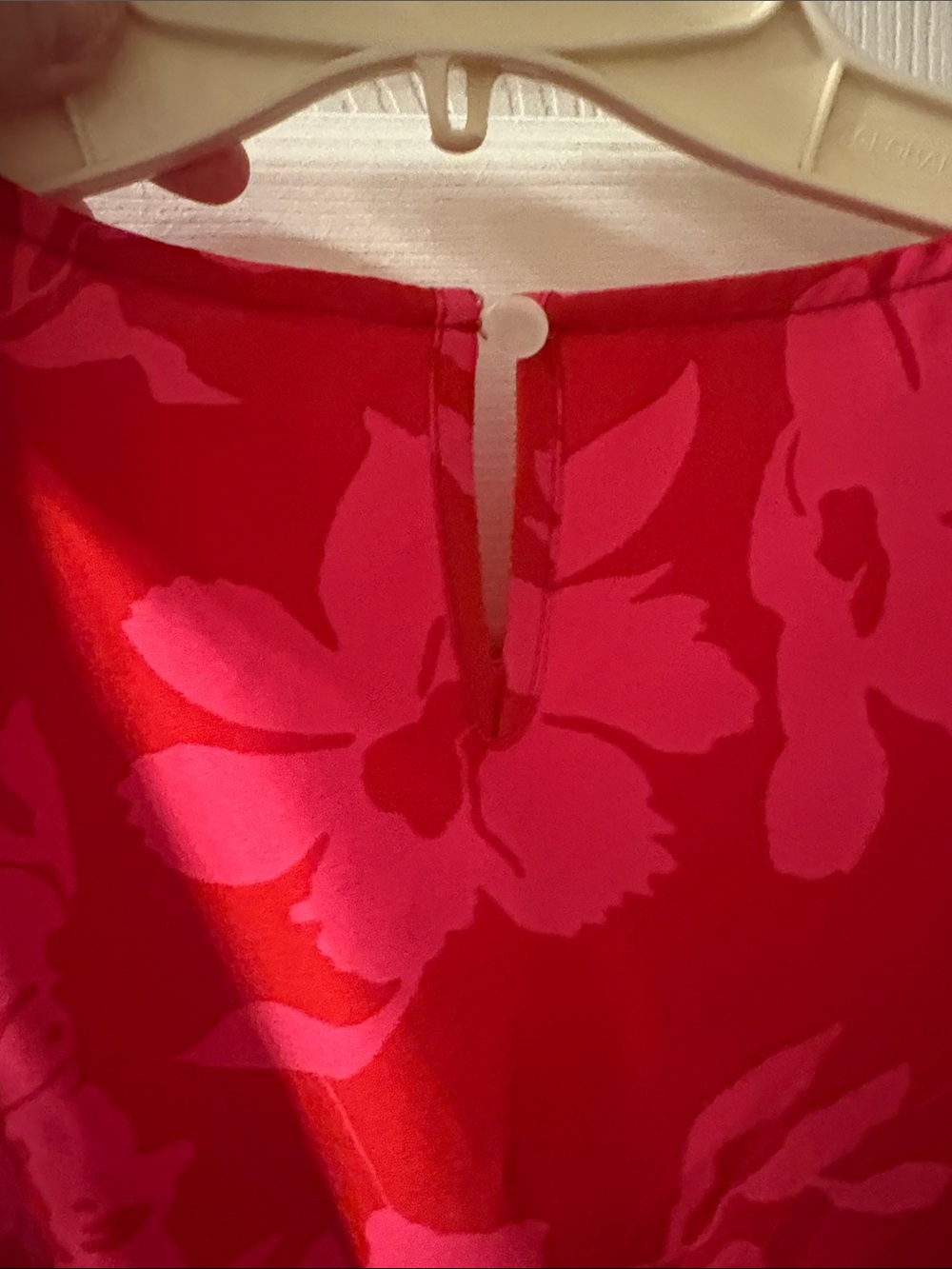 SHEIN Red & Pink Floral Tiered Dress - Picture 7 of 8